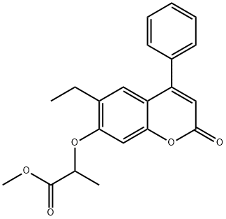 methyl 2-(6-ethyl-2-oxo-4-phenylchromen-7-yl)oxypropanoate 结构式