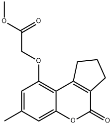 methyl 2-[(7-methyl-4-oxo-2,3-dihydro-1H-cyclopenta[c]chromen-9-yl)oxy]acetate Structure