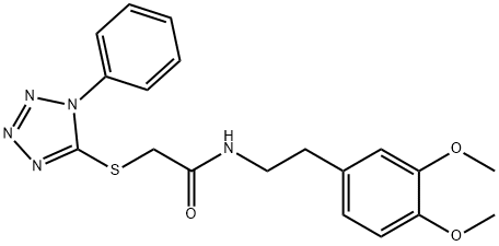 N-[2-(3,4-dimethoxyphenyl)ethyl]-2-(1-phenyltetrazol-5-yl)sulfanylacetamide|