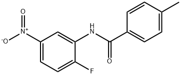 N-(2-fluoro-5-nitrophenyl)-4-methylbenzamide Struktur