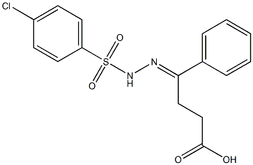 (4E)-4-[(4-chlorophenyl)sulfonylhydrazinylidene]-4-phenylbutanoic acid Structure