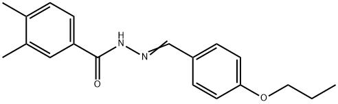 3,4-dimethyl-N-[(E)-(4-propoxyphenyl)methylideneamino]benzamide Structure