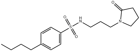 4-butyl-N-[3-(2-oxopyrrolidin-1-yl)propyl]benzenesulfonamide Structure
