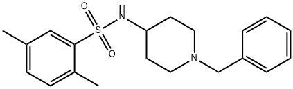 N-(1-benzylpiperidin-4-yl)-2,5-dimethylbenzenesulfonamide 化学構造式