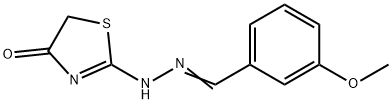 2-[(2E)-2-[(3-methoxyphenyl)methylidene]hydrazinyl]-1,3-thiazol-4-one|