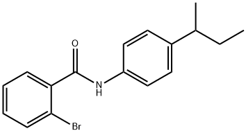2-bromo-N-(4-butan-2-ylphenyl)benzamide 结构式