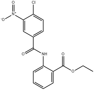 ethyl 2-[(4-chloro-3-nitrobenzoyl)amino]benzoate Structure