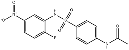 N-[4-[(2-fluoro-5-nitrophenyl)sulfamoyl]phenyl]acetamide Structure