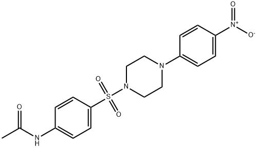 N-[4-[4-(4-nitrophenyl)piperazin-1-yl]sulfonylphenyl]acetamide Structure