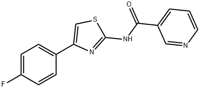 N-[4-(4-fluorophenyl)-1,3-thiazol-2-yl]pyridine-3-carboxamide,326914-70-9,结构式