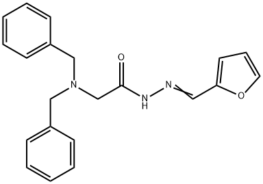 2-(dibenzylamino)-N-[(E)-furan-2-ylmethylideneamino]acetamide Structure