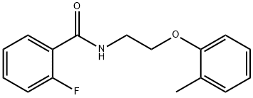 2-fluoro-N-[2-(2-methylphenoxy)ethyl]benzamide Struktur