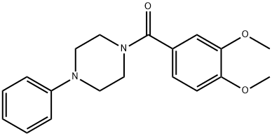 (3,4-dimethoxyphenyl)-(4-phenylpiperazin-1-yl)methanone Structure