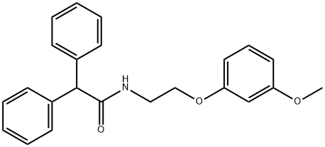 N-[2-(3-methoxyphenoxy)ethyl]-2,2-diphenylacetamide Structure