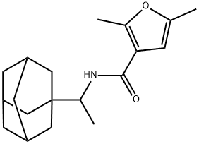 N-[1-(1-adamantyl)ethyl]-2,5-dimethylfuran-3-carboxamide,329725-21-5,结构式