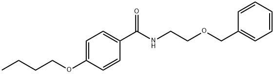 4-butoxy-N-(2-phenylmethoxyethyl)benzamide 化学構造式