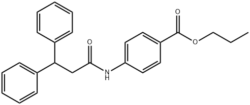 propyl 4-(3,3-diphenylpropanoylamino)benzoate 结构式