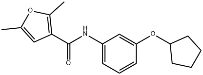 N-(3-cyclopentyloxyphenyl)-2,5-dimethylfuran-3-carboxamide Structure