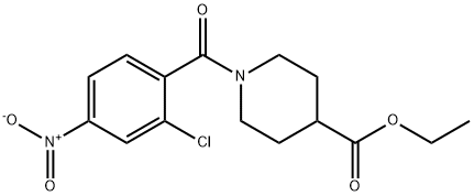 ethyl 1-(2-chloro-4-nitrobenzoyl)piperidine-4-carboxylate Structure
