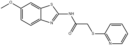 N-(6-methoxy-1,3-benzothiazol-2-yl)-2-pyridin-2-ylsulfanylacetamide Struktur