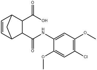 2-[(4-chloro-2,5-dimethoxyphenyl)carbamoyl]bicyclo[2.2.1]hept-5-ene-3-carboxylic acid Structure