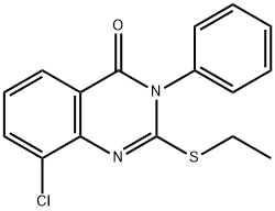 8-chloro-2-ethylsulfanyl-3-phenylquinazolin-4-one 化学構造式