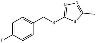 2-[(4-fluorophenyl)methylsulfanyl]-5-methyl-1,3,4-thiadiazole Structure