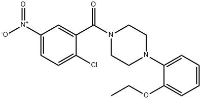 (2-chloro-5-nitrophenyl)-[4-(2-ethoxyphenyl)piperazin-1-yl]methanone Structure