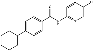 N-(5-chloropyridin-2-yl)-4-cyclohexylbenzamide 化学構造式