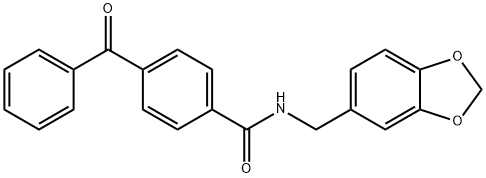N-(1,3-benzodioxol-5-ylmethyl)-4-benzoylbenzamide Structure