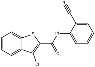 3-chloro-N-(2-cyanophenyl)-1-benzothiophene-2-carboxamide Structure