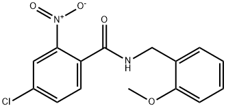 4-chloro-N-[(2-methoxyphenyl)methyl]-2-nitrobenzamide,333346-37-5,结构式