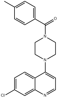 [4-(7-chloroquinolin-4-yl)piperazin-1-yl]-(4-methylphenyl)methanone 结构式