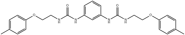 1-[2-(4-methylphenoxy)ethyl]-3-[3-[2-(4-methylphenoxy)ethylcarbamoylamino]phenyl]urea 化学構造式