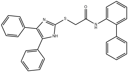 2-[(4,5-diphenyl-1H-imidazol-2-yl)sulfanyl]-N-(2-phenylphenyl)acetamide Structure