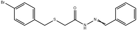 N-[(E)-benzylideneamino]-2-[(4-bromophenyl)methylsulfanyl]acetamide|