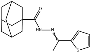 N-[(Z)-1-thiophen-2-ylethylideneamino]adamantane-1-carboxamide Struktur