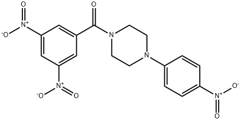 (3,5-dinitrophenyl)-[4-(4-nitrophenyl)piperazin-1-yl]methanone 化学構造式