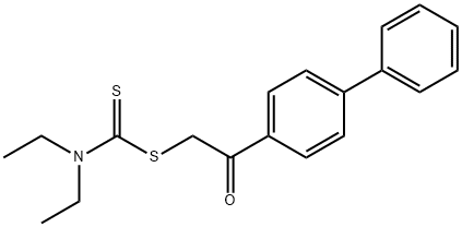 [2-oxo-2-(4-phenylphenyl)ethyl] N,N-diethylcarbamodithioate 结构式