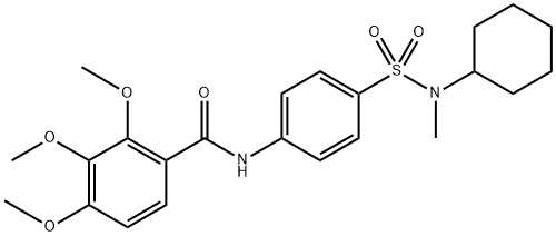 N-[4-[cyclohexyl(methyl)sulfamoyl]phenyl]-2,3,4-trimethoxybenzamide 化学構造式