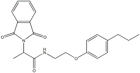 2-(1,3-dioxoisoindol-2-yl)-N-[2-(4-propylphenoxy)ethyl]propanamide 化学構造式