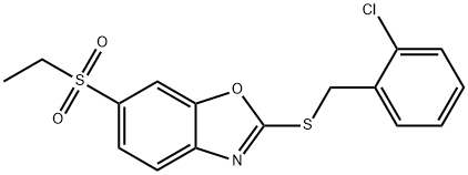 345992-97-4 2-[(2-chlorophenyl)methylsulfanyl]-6-ethylsulfonyl-1,3-benzoxazole