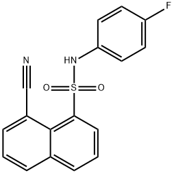 8-cyano-N-(4-fluorophenyl)naphthalene-1-sulfonamide 化学構造式