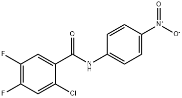 2-chloro-4,5-difluoro-N-(4-nitrophenyl)benzamide 化学構造式