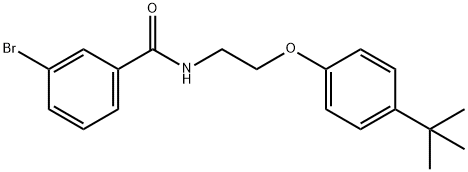 3-bromo-N-[2-(4-tert-butylphenoxy)ethyl]benzamide Struktur