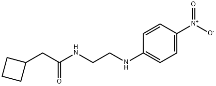 2-cyclobutyl-N-[2-(4-nitroanilino)ethyl]acetamide Struktur
