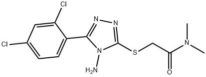 2-[[4-amino-5-(2,4-dichlorophenyl)-1,2,4-triazol-3-yl]sulfanyl]-N,N-dimethylacetamide Structure