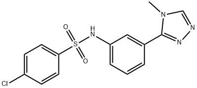 4-chloro-N-[3-(4-methyl-1,2,4-triazol-3-yl)phenyl]benzenesulfonamide Structure