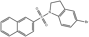 5-bromo-1-naphthalen-2-ylsulfonyl-2,3-dihydroindole Structure