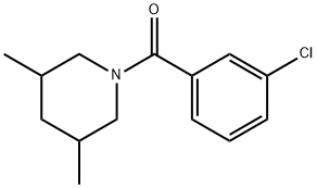 (3-chlorophenyl)-(3,5-dimethylpiperidin-1-yl)methanone 化学構造式